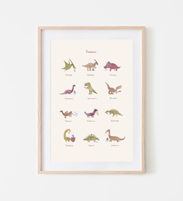 Mushie Large Poster - Dinosaurs