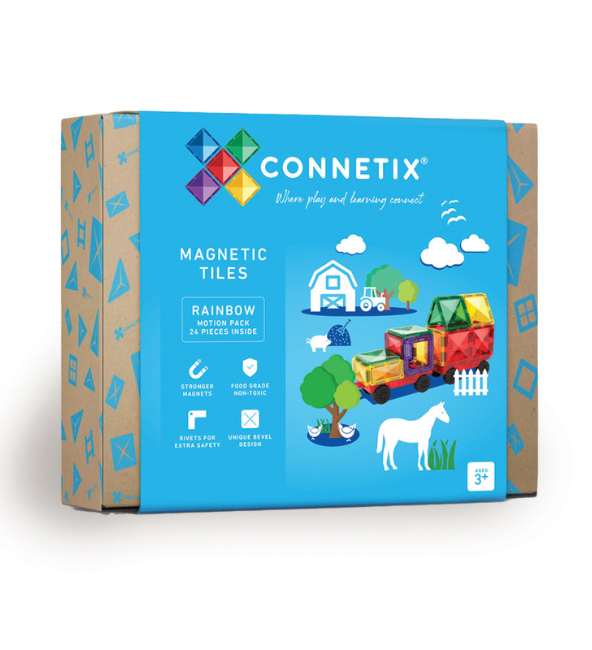 (Bundle Set) Connetix Tiles | 24 Piece Car Pack + 100 Piece Set